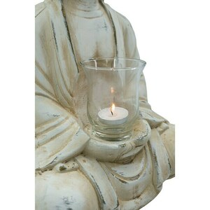 Buddha mit Teelichtglas