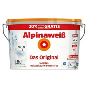 Alpina Alpinaweiß Wandfarbe Das Original 10 l + 2 l