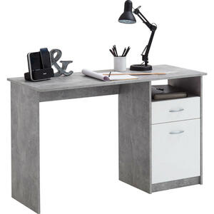 Schreibtisch Beton-Optik/weiß