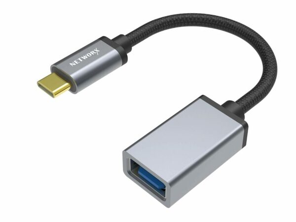 Bild 1 von Networx USB-C Adapter, USB-C auf USB 3.0, 17 cm, spacegrau