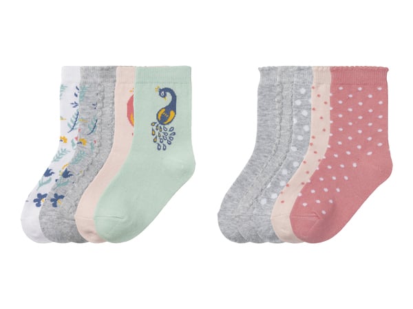 Bild 1 von lupilu® Kleinkinder Mädchen Socken, 5 Paar, mit Bio-Baumwolle