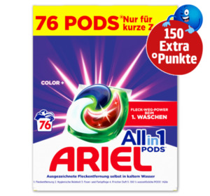 150 Extra°Punkte beim Kauf von Ariel All in 1 Pods Color*