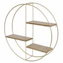 Bild 1 von Metall-Wandregal rund Boho-Style 45cm Gold