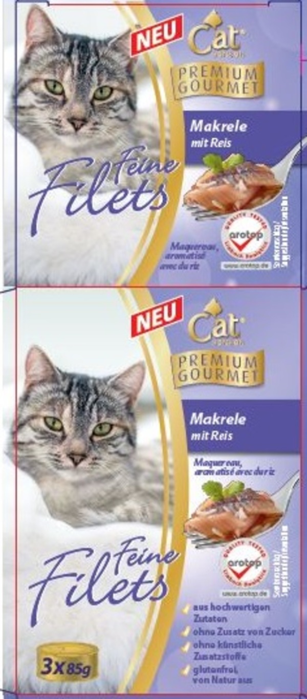 Bild 1 von Cat Bonbon Feine Filets, Makrele mit Reis, 18 x 85 gr.