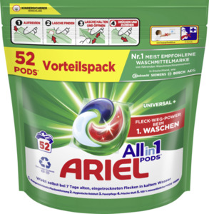 Ariel Color & Regular Universal Waschmittel All-in-1 Pods 104 WL