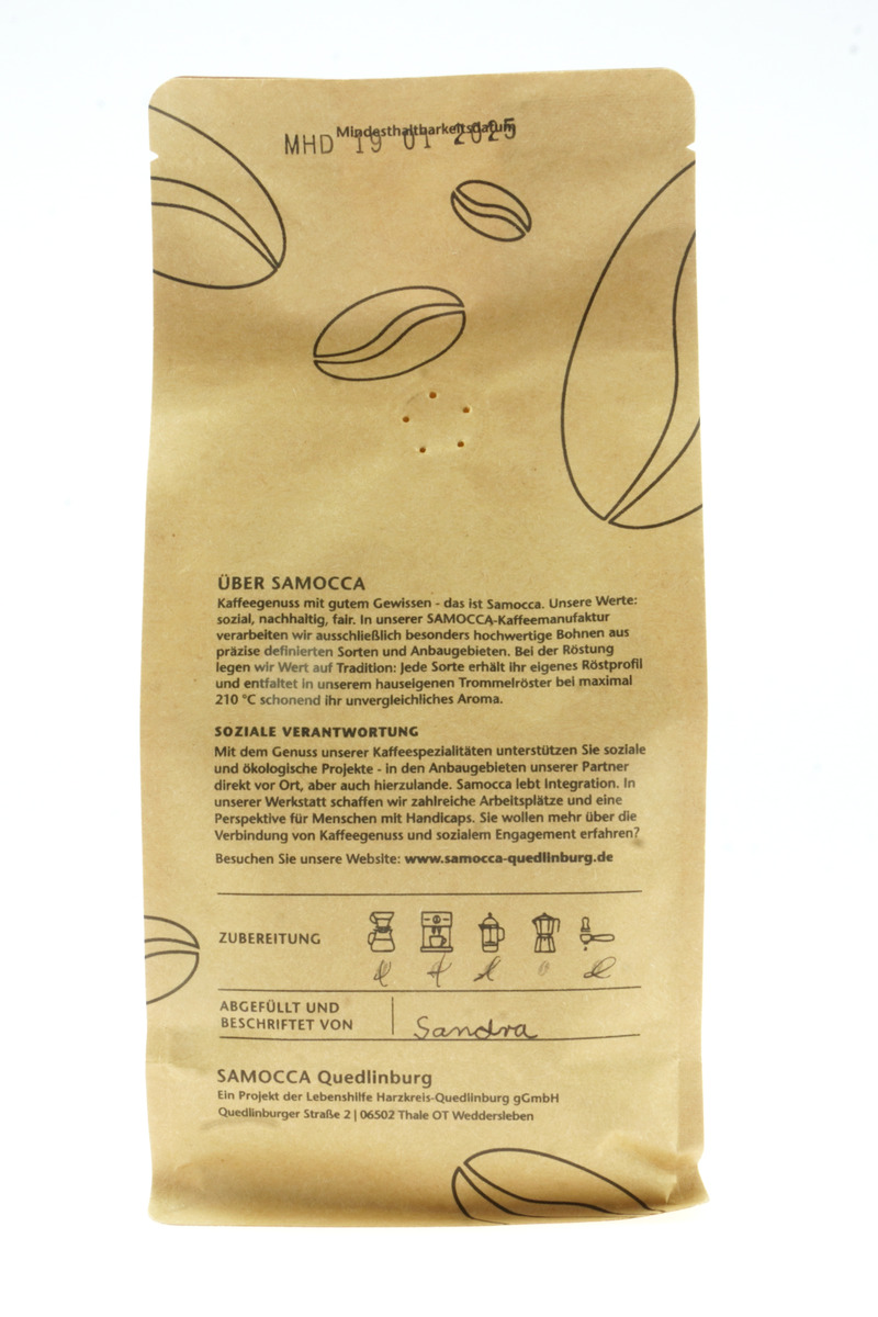 Bild 2 von Samocca Premium Direktkaffee Meámbar ganze Bohnen