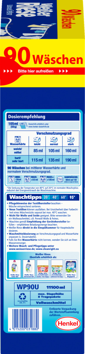 Bild 3 von Weißer Riese Universal Vollwaschmittel Pulver 90 WL