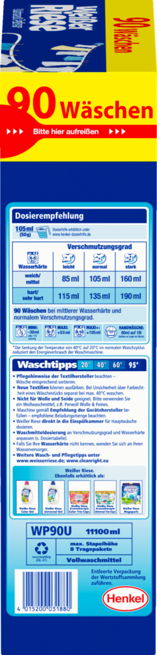 Bild 3 von Weißer Riese Universal Vollwaschmittel Pulver 90 WL