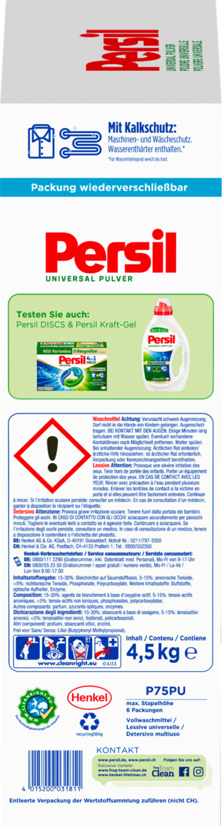 Bild 3 von Persil Universal Vollwaschmittel Pulver 75 WL