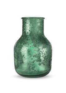 the way up Recyclingglas-Vase Pietro 20cm grün 30,5cm hoch