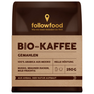 followfood Bio Kaffee gemahlen 250g
