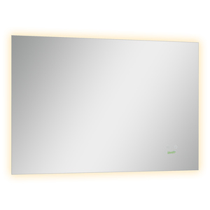 kleankin Badezimmerspiegel mit LED-Beleuchtung, Badspiegl mit Berührungsschalter, Memoryfunktion, Wandspiegel mit Antibeschlag-Funktion, 90 x 60 cm