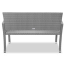 Bild 3 von Casaria® Gartenbank Polyrattan 122 x 90 x 55cm grau