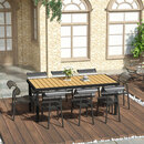 Bild 2 von Outsunny Gartentisch für 8 Personen Esstisch Aluminiumtisch Gartenmöbel 190 x 90 x 74 cm Gartenmöbel