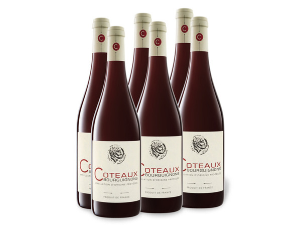 Bild 1 von 6 x 0,75-l-Flasche Weinpaket Coteaux Bourguignons AOP trocken, Rotwein