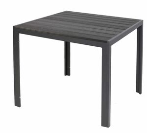 Trendmöbel24 Gartentisch Gartentisch Comfort 80 x 80 cm mit Polywood Platte Gestell Aluminium