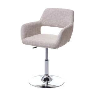 Esszimmerstuhl MCW-A50 III, Stuhl Küchenstuhl, Retro 50er Jahre, Stoff/Textil ~ creme/grau, Chromfuß