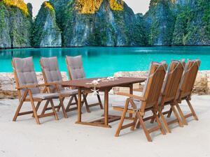 Grasekamp Garten Möbelgruppe Cuba 13tlg Sand mit  ausziehbarem Tisch Essgruppe