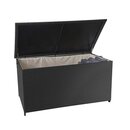 Bild 1 von Poly-Rattan Kissenbox MCW-D88, Gartentruhe Auflagenbox Truhe ~ Premium schwarz, 80x160x94cm 950l