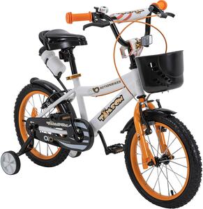 Actionbikes Kinderfahrrad Timson 16 Zoll, V-Brake-Bremsen, höhenverstellbar, Stützräder, Korb