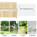 Bild 4 von Outsunny Gartenbank mit Stauraum Natur 115 x 45 x 75 cm