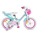 Bild 1 von Byox Kinderfahrrad 16 Zoll Cupcake, Stützrädern, Puppensitz, Korb, Metallrahmen pink