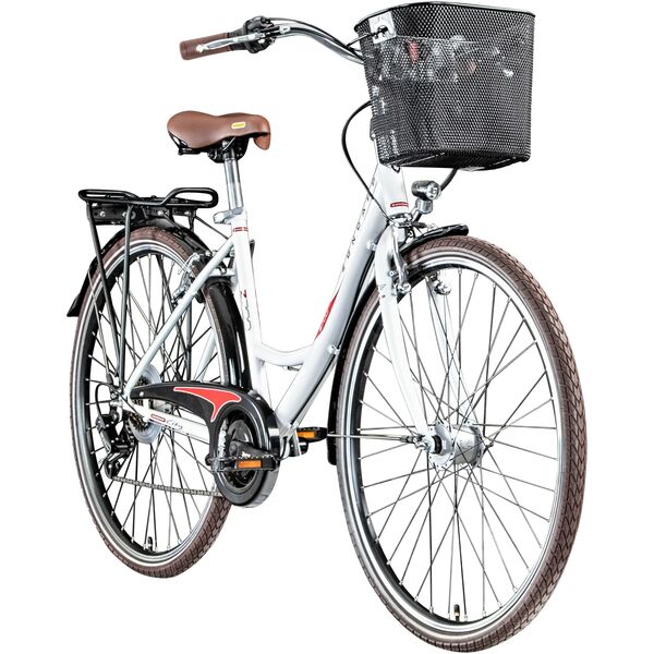 Bild 1 von Zündapp Z700 Damenfahrrad 28 Zoll 700c Fahrrad für Damen und Herren mit Korb und Beleuchtung ab 150 cm Hollandrad Stadtrad Tiefeinsteiger