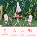 Bild 4 von Outsunny 4tlg. Kindersitzgruppe Gartentisch 2 Klappstühle Sonnenschirm Camping Kindersitzgarnitur Ga