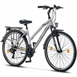 Licorne Bike L-V-ATB  Premium Trekking Bike in 28 Zoll - Fahrrad für Herren, Jungen, Mädchen und Damen - Shimano 21 Gang-Schaltung - Citybike - Männerfahrrad