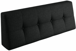 sunnypillow Rückenkissen Palettenkissen gesteppt Rückenkissen 120x40x20/10cm, Schwarz