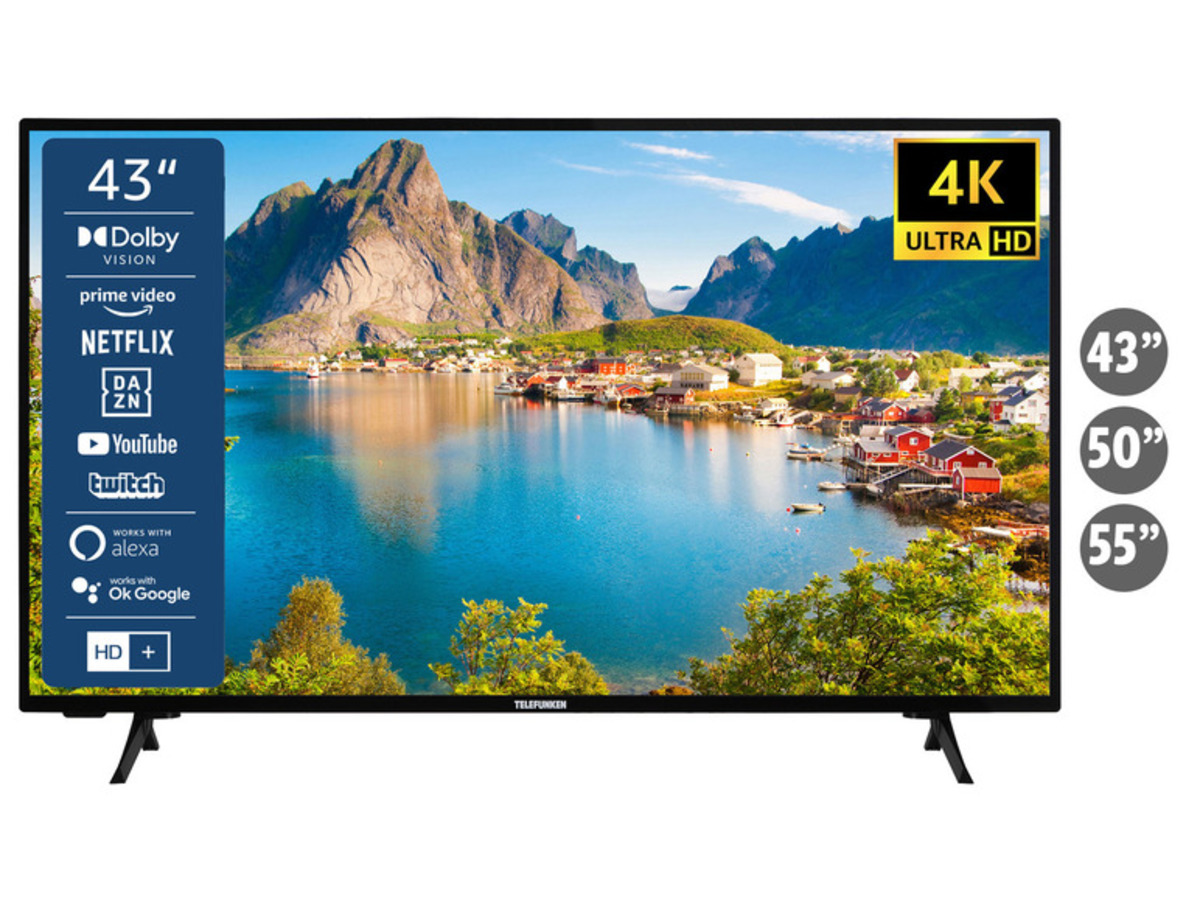 TELEFUNKEN Fernseher »XHN550M« 4K UHD Smart TV von Lidl ansehen!