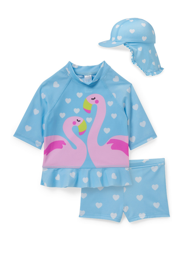Bild 1 von C&A Baby-Bade-Outfit-3 teilig, Blau, Größe: 80