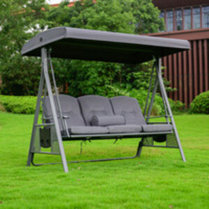 HOME DELUXE Hollywoodschaukel DESCANSO Grau