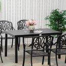 Bild 3 von Outsunny Gartentisch für 6 Personen Esstisch Aluminiumtisch Gartenmöbel Loungemöbel pflegeleicht Kun