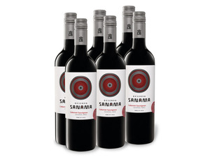 6 x 0,75-l-Flasche Weinpaket Sanama Cabernet Sauvignon Reserva Chile trocken, Rotwein