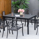 Bild 4 von Outsunny Gartentisch für 6 Personen Esstisch Aluminiumtisch Gartenmöbel Loungemöbel pflegeleicht Kun