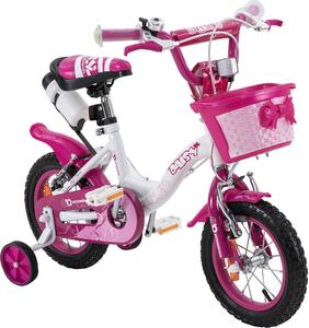Actionbikes Kinderfahrrad Daisy 12 Zoll, pink, Stützräder, Korb, V-Brake-Bremsen, Antirutschgriffe