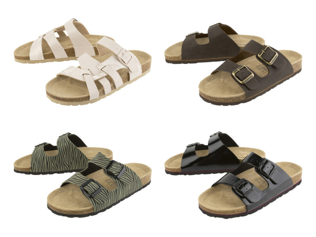 Bild 1 von esmara® Damen Pantoletten mit Lederdecksohle