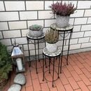 Bild 4 von K&L Wall Art Gartentisch Retro Garten Deko Beistelltisch Balkon Blumentreppe Metalltisch (3-er Set), rund Mosaik Outdoor Möbel