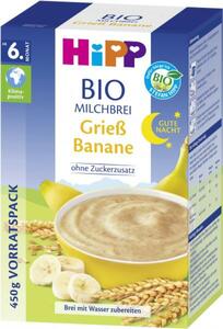 Hipp Bio Milchbrei Gute-Nacht Grieß Banane