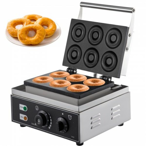 Bild 1 von VEVOR 1550W Donutmaker für 6 Donut Doughnut Maschine Elektrisch 220V Kommerziell Donut Maschine