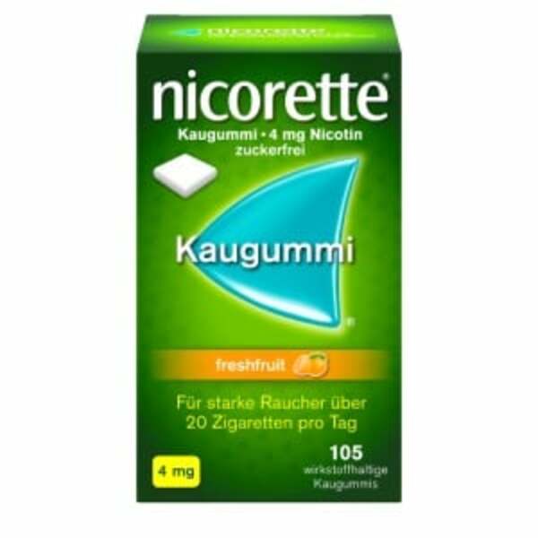 Bild 1 von nicorette Kaugummi 4 mg freshfruit 105  St