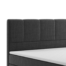 Bild 3 von Boxspringbett LONDON mit Bettkasten 180 x 200 cm Webstoff Schwarz Bett Bettkasten Taschenfederkern H