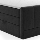 Bild 4 von Boxspringbett LONDON mit Bettkasten 180 x 200 cm Webstoff Schwarz Bett Bettkasten Taschenfederkern H
