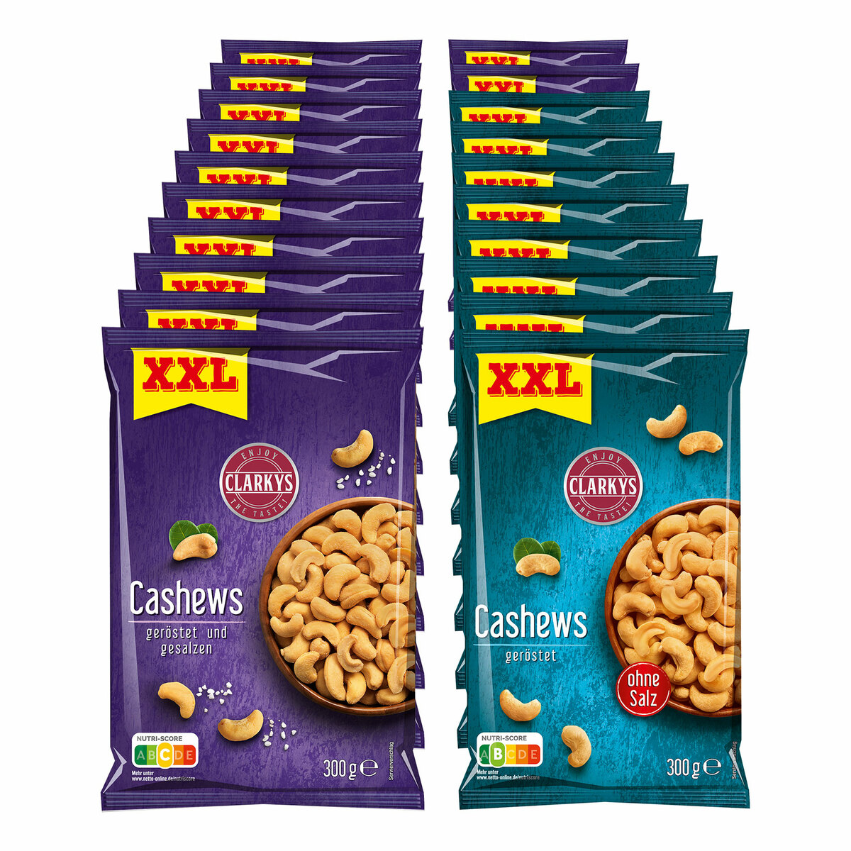 Bild 1 von Clarkys Cashewkerne XXL 300 g, verschiedene Sorten, 20er Pack