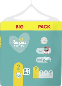 Pampers Pampers BABY DRY Windeln Gr. 2 Mini 4-8kg Big Pack 90ST