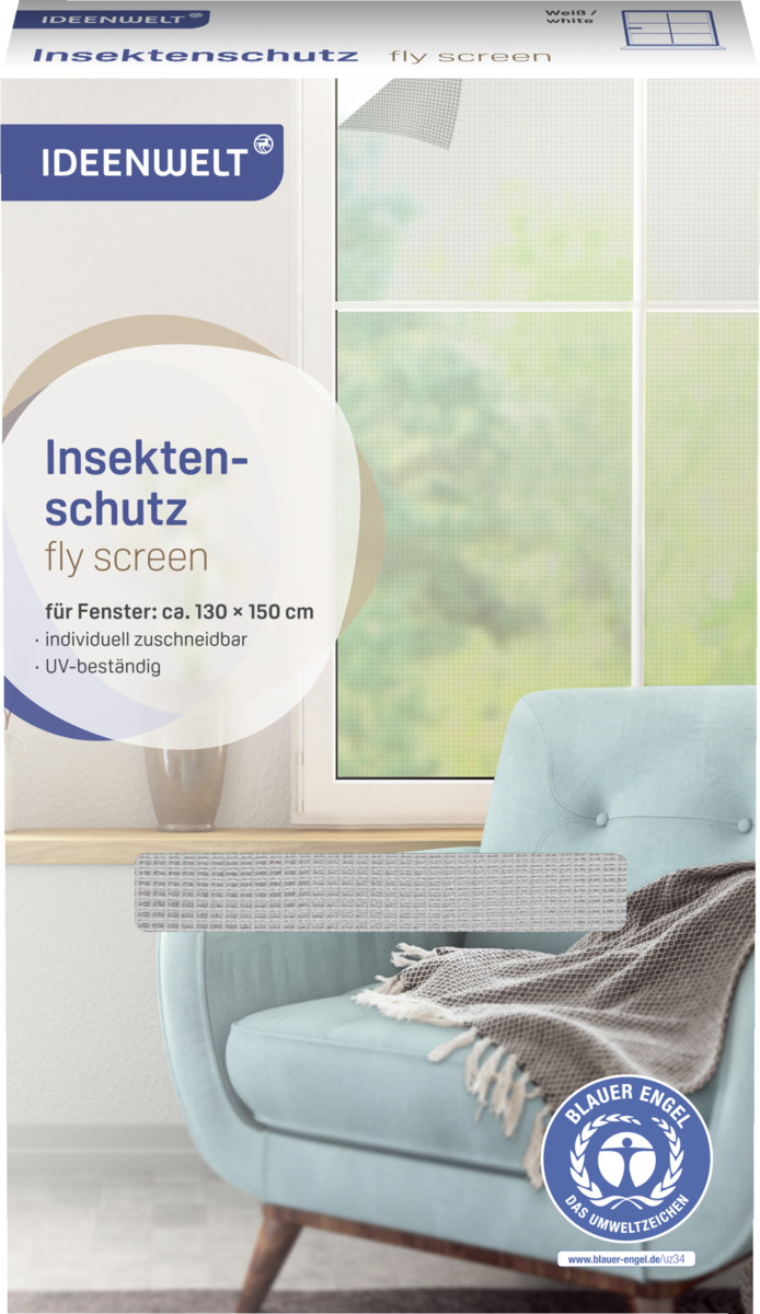 Bild 1 von IDEENWELT Insektenschutz für Fenster weiß