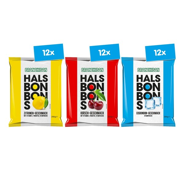 Bild 1 von Bronchibon Halsbonbon 250 g, verschiedene Sorten, 36er Pack