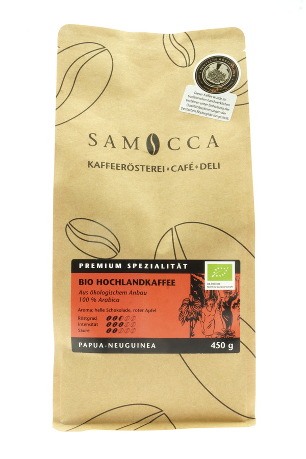 Bild 1 von Samocca Premium Spezialität Bio Hochlandkaffee ganze Bohnen