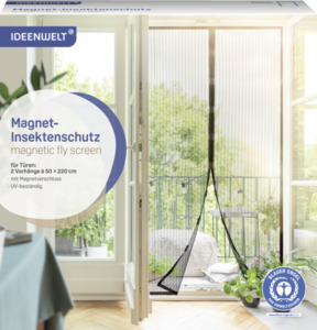 IDEENWELT Magnet Insektenschutz für Türen anthrazit